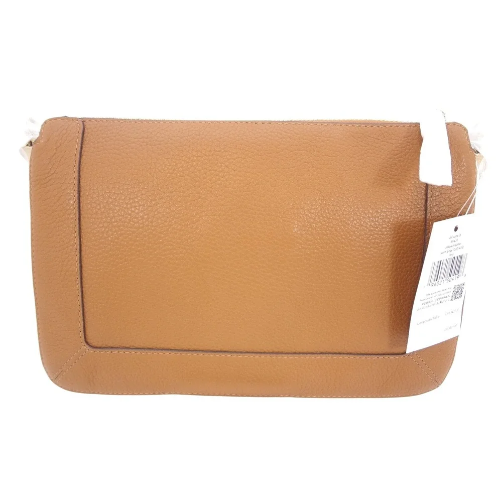 Kate Spade Lena Small Crossbody Warm Gingerbread NEW‎ Pebbled Leather